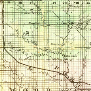 Vintage Railroad Map of Wisconsin 1873