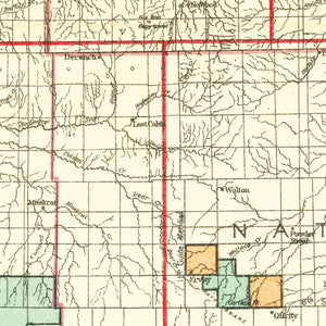 Vintage Map of Wyoming 1905