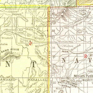Vintage Map of Wyoming 1908