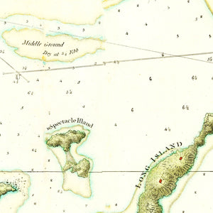 Vintage Boston Harbor Map 1775