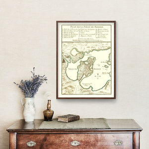 Vintage Map of Boston, Massachusetts 1764