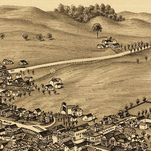 Vintage Map of Newport, New York 1890