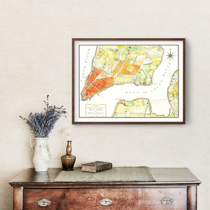 Vintage Map of New York City, New York 1776