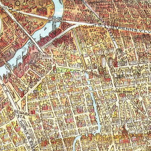Vintage Map of Newark, New Jersey 1916