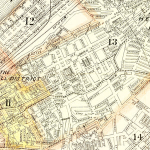 Vintage Map of Pittsburgh, Pennsylvania 1898