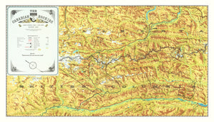 Vintage Map of the Canadian Rockies 1930