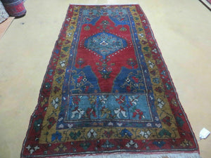 4' X 8' Vintage Handmade Turkish Kazak Pattern Wool Rug Carpet Nice # 105