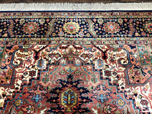 8.8 x 12 Karastan Heriz Rug #726, Vintage Wool Discontinued Carpet, Original 700 Series