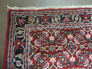 3' X 5' Handmade Knotted Indian Amritsar Floral Oriental Wool Red Rug Organic Nice