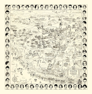 Vintage Los Angeles Movie Star Map 1937