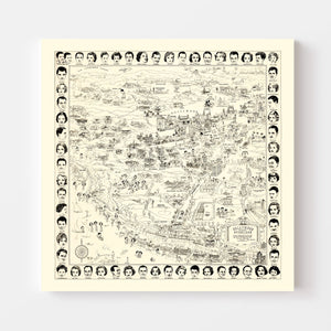 Vintage Los Angeles Movie Star Map 1937