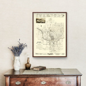 Vintage Map of Austin, Texas 1891