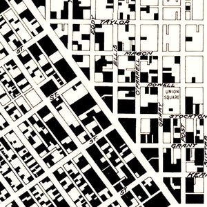 Vintage Map of San Francisco Post 1906 Fire (1908)