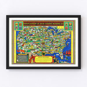 National Association of Real Estate Boards United States Map, 1926