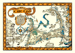Vintage Map of Cape Cod, 1926