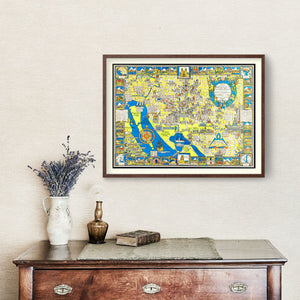 Vintage Map of Washington, DC, Washington DC 1926