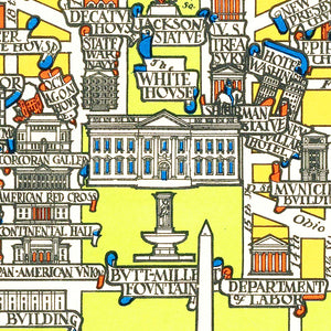 Vintage Map of Washington, DC, Washington DC 1926