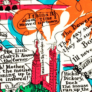 Vintage Map of New York City, New York 1925
