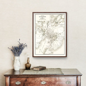 Vintage Map of Gloucester, Massachusetts 1919