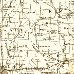 Vintage Map of Tennessee Coal Fields, 1919