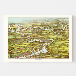 Vintage Map of Charles River, 1900