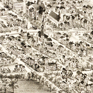 Vintage Map of Maplewood & Linden, MA 1879