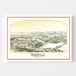 Vintage Map of Readville, Massachusetts 1893