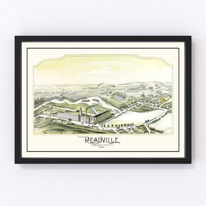 Vintage Map of Readville, Massachusetts 1893