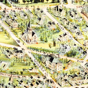 Vintage Map of Bradford, Massachusetts 1892