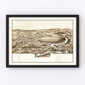 Vintage Map of Enosburg Falls, Vermont 1892