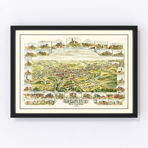 Vintage Map of Derry, New Hampshire 1898