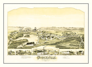 Vintage Map of Dodgeville, Massachusetts 1891