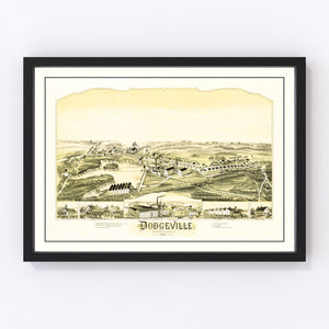 Vintage Map of Dodgeville, Massachusetts 1891