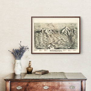 Vintage Map of the White Mountains, 1890