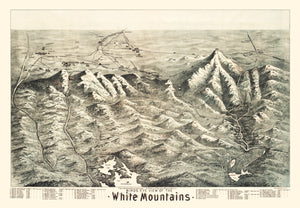 Vintage Map of the White Mountains, 1890