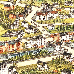 Vintage Map of Housatonic, Massachusetts 1890