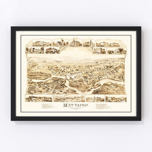 Vintage Map of Mattapan, Massachusetts 1890