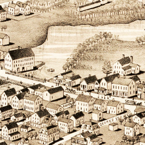 Vintage Map of Pawtuxet, Rhode Island 1890