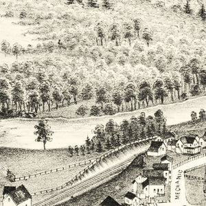 Vintage Map of Jewett City, Connecticut 1889