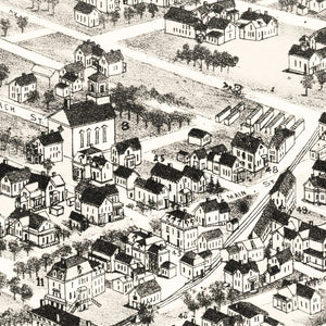 Vintage Map of Mansfield, Massachusetts 1888