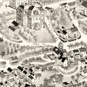 Vintage Map of Newton Upper Falls, Massachusetts 1888