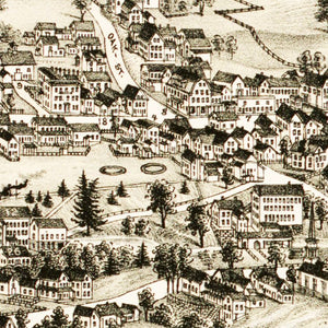 Vintage Map of Springvale, Maine 1888