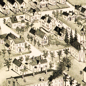 Vintage Map of Hopedale, Massachusetts 1888