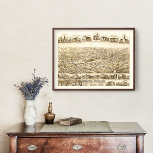 Vintage Map of Wakefield, Rhode Island 1888