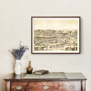 Vintage Map of Washington, Rhode Island 1888