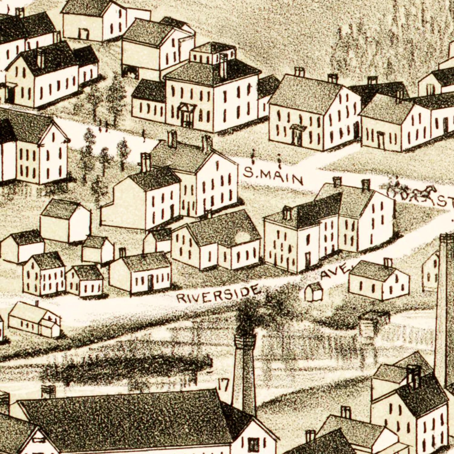 Vintage Map of Washington, Rhode Island 1888