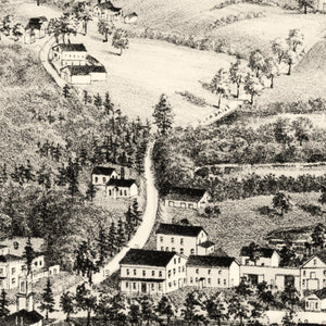 Vintage Map of Rochdale, Massachusetts 1887