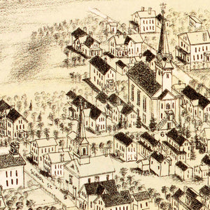 Vintage Map of Somerset, Massachusetts 1887