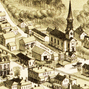 Vintage Map of Northborough, Massachusetts 1887