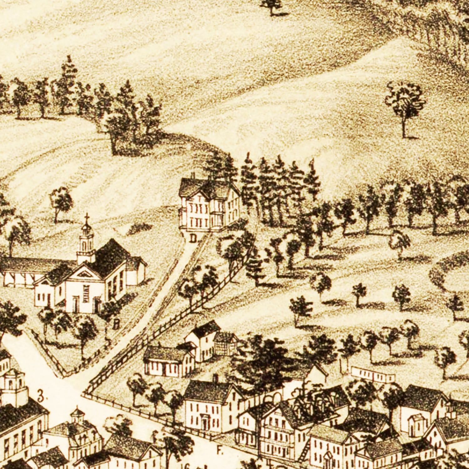 Vintage Map of Warner, New Hampshire 1887